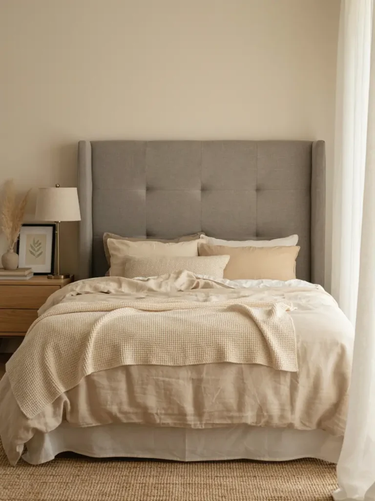 Grey headboard bedroom ideas decor