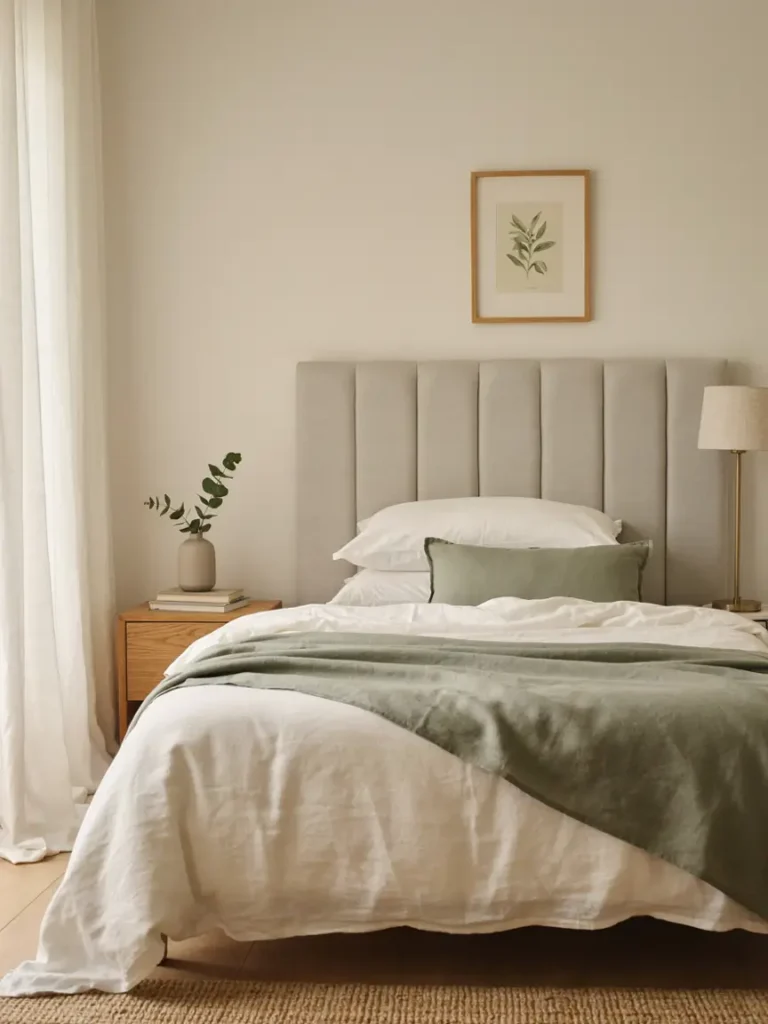 Charcoal Grey Headboard With Light Walls