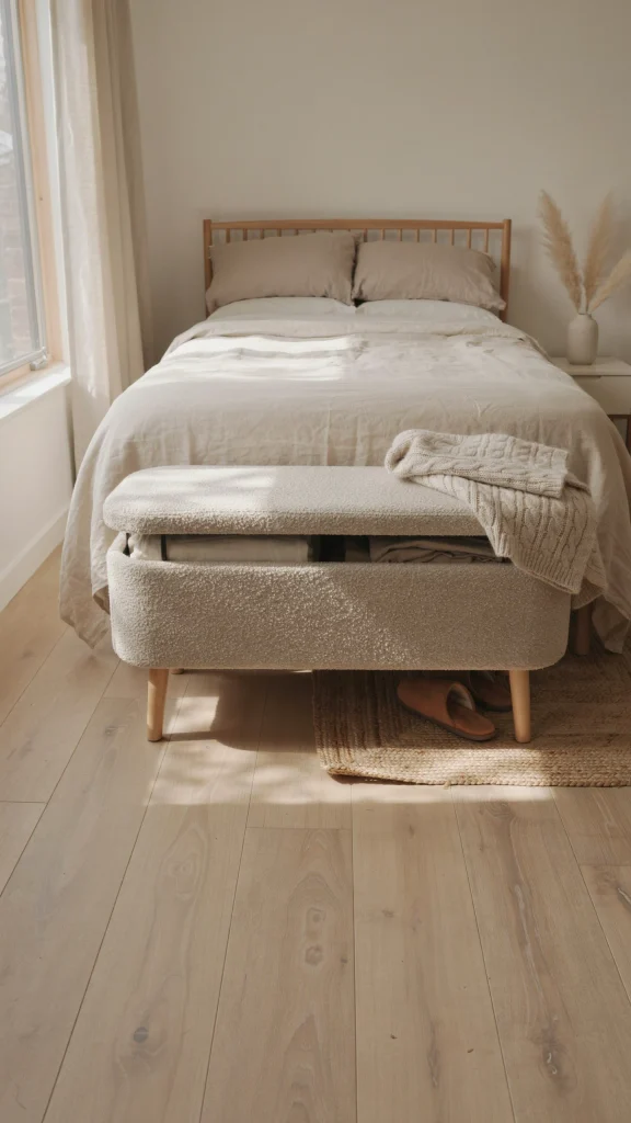Storage Bench for a Small Bedroom