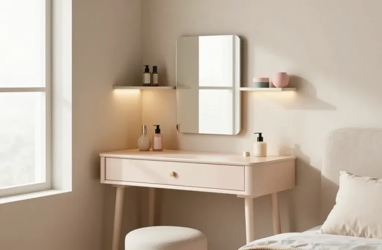 17 Corner Makeup Vanity Ideas for Bedroom Spaces That Save Room: Chic on a Tiny Footprint