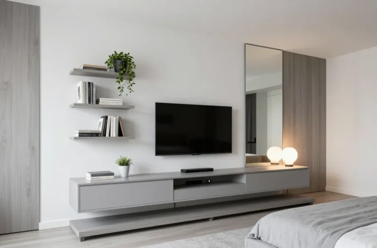 22 Tv Wall Decor Bedroom Small Spaces Ideas That Save Valuable Floor Space: Chic Quick Wins