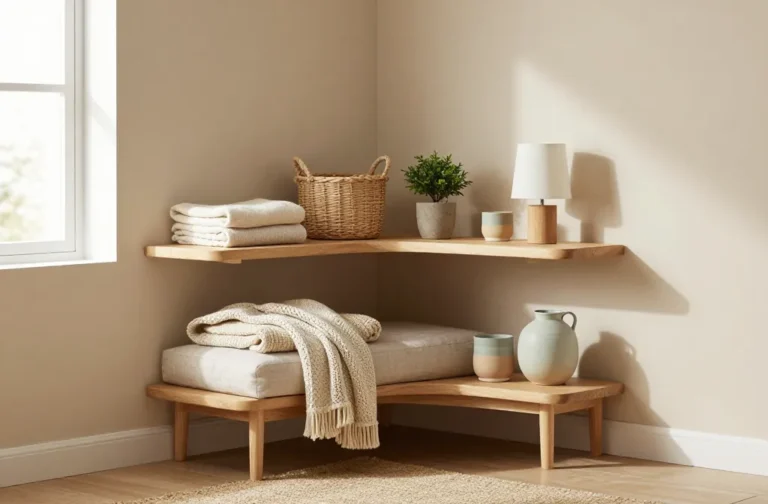 11 Corner Shelf Ideas for Bedroom Storage and Stylish Decor: Cozy Chic Corner