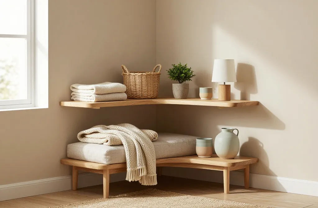 11 Corner Shelf Ideas for Bedroom Storage and Stylish Decor: Cozy Chic Corner