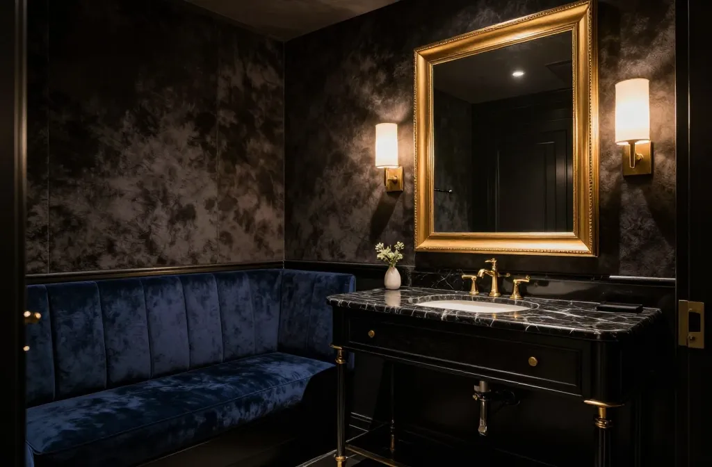 12 Dark Moody Powder Room Ideas for a Dramatic, Sophisticated Look Unveiled