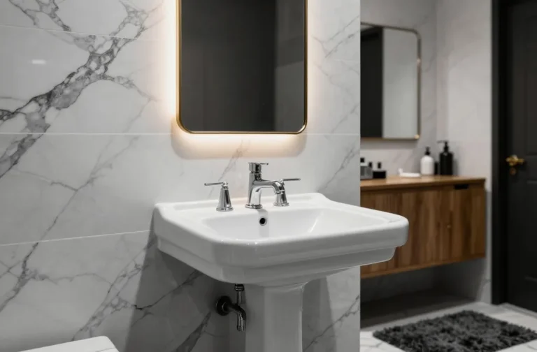 14 Black and White Powder Room Ideas for a Timeless Look: Luxe in Mini Space