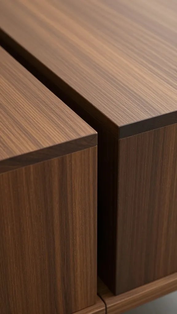 closeup of generous 18-inch passage gap around a coffee table