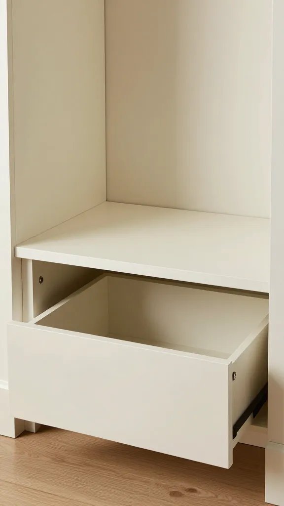 entryway storage bench with hidden compartments open