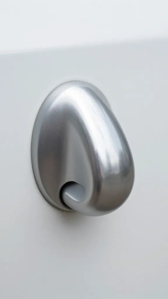 Closeup of motorized door nose wink mechanism