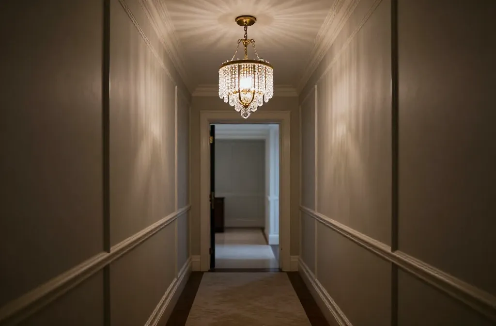 15 Hallway Chandelier Ideas for an Elegant Entryway: Chic Glow